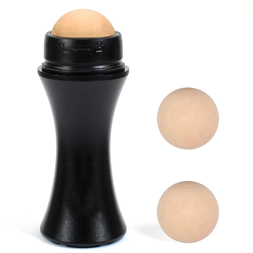 Face Oil Absorbing Roller Natural Volcanic Stone Facial Pore Cleaning Oil Removing Massage Body Stick Makeup Face Skin Care Tool