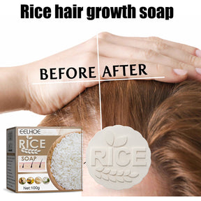 Anti-Hair Loss Rice Shampoo Bar Rice Water Shampoo and Conditioner for Hair Hair Loss Oil Control Shampoo Soap