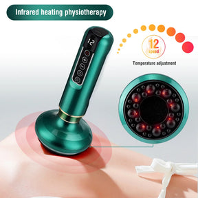 Rechargeable Vacuum Cupping Device Skin Scraping Massager Jars Heating Guasha Suction Cups Therapy Guasha Health Beauty