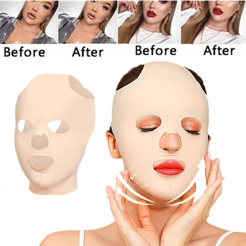 3D Breathable Beauty Women anti Wrinkle Slimming Bandage Reusable V Shaper Full Face Lift Sleeping Mask Beauty Health