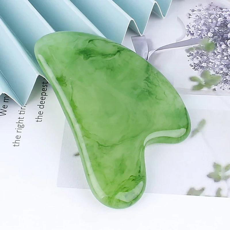 1PCS Resin Guasha Scraper Facial Massager Gouache Scraper Face Massage Acupuncture Gua Sha Board Acupoint Eye Care SPA Detox