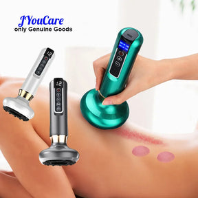 Rechargeable Vacuum Cupping Device Skin Scraping Massager Jars Heating Guasha Suction Cups Therapy Guasha Health Beauty