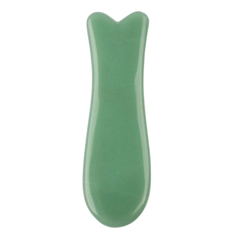 Jade Face Massager Natural Stone Gua Sha Tool Massage Head Neck Crystal Mineral Skin Care Beauty Appliances Health Scraper