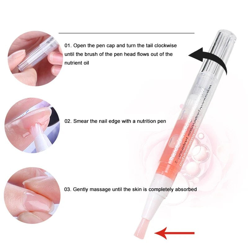 Nail Cuticle Oil Pen for Beauty Health Edge Pen Oil 5Ml Nourishment Oil for Manicure Nailfinger Care Tools Finger Nail Treatment