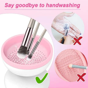 1PCS Portable USB Makeup Brush Cleaner Machine Silicone Electric Cosmetic Brush Clean Dryer Tool Automatic Wash Spinner Gadget