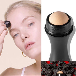 Face Oil Absorbing Roller Natural Volcanic Stone Facial Pore Cleaning Oil Removing Massage Body Stick Makeup Face Skin Care Tool