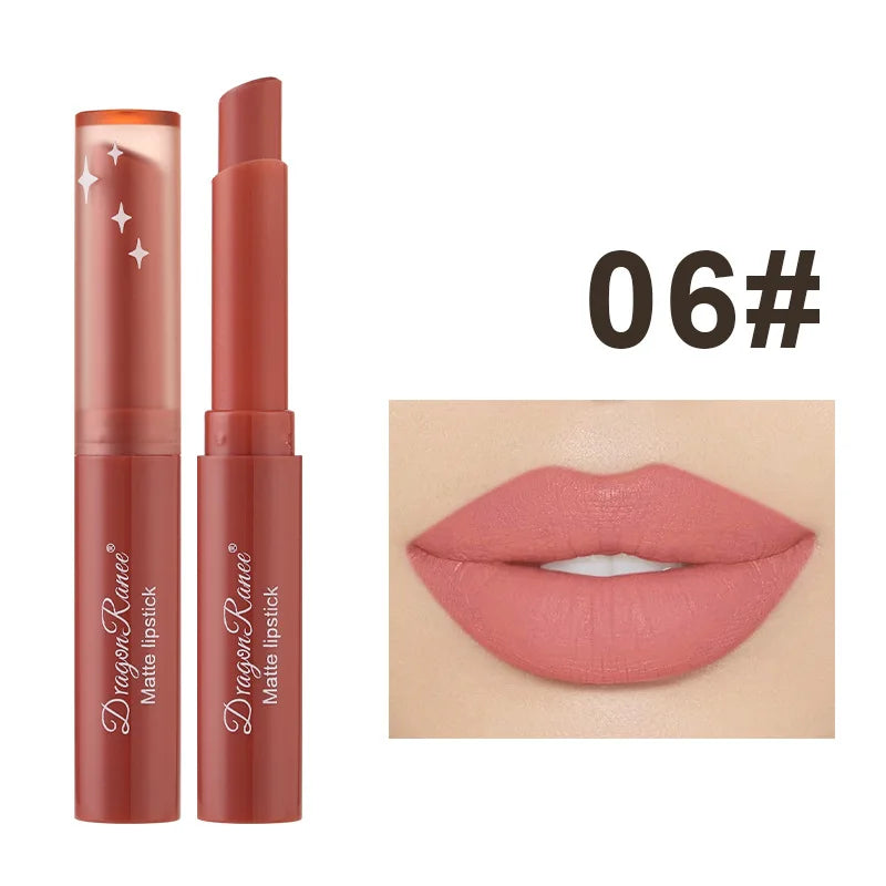 6 Colors Waterproof Velvet Matte Nude Pink Color Lipstick Pen Sexy Long Lasting Lipstick Make-up for Women Korea Maquillage