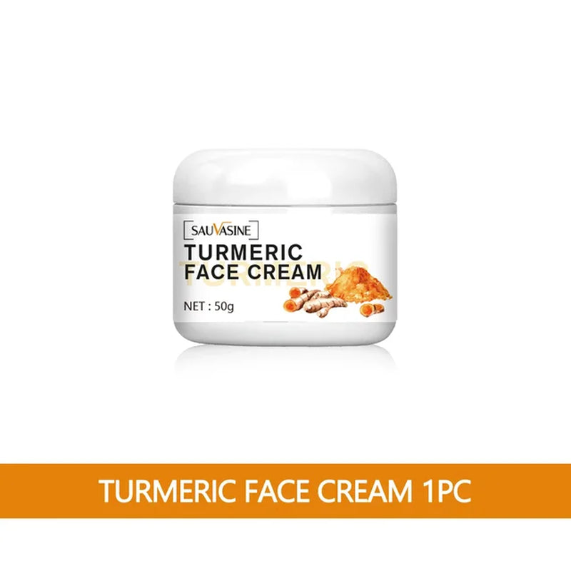 Turmeric Face Cream Acne Treatment Dark Spots Removal Moisturizing Brightening Whitening Cream for Dark Skin Care Beauty Health