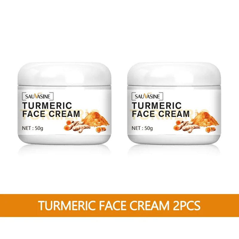 Turmeric Face Cream Acne Treatment Dark Spots Removal Moisturizing Brightening Whitening Cream for Dark Skin Care Beauty Health