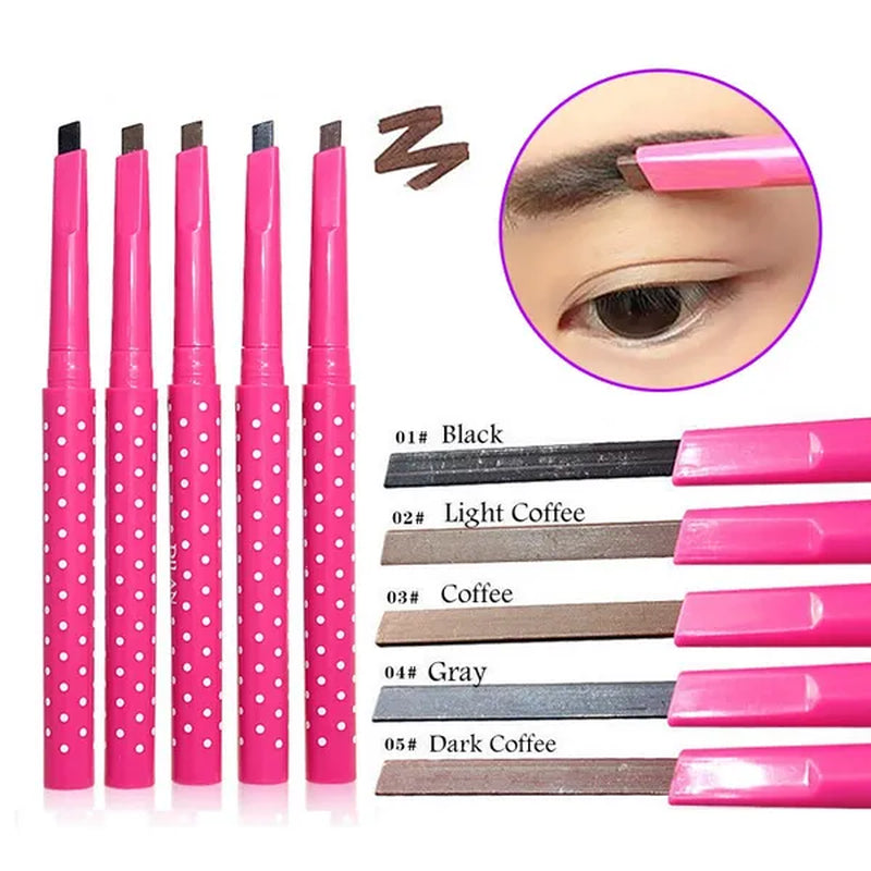 Waterproof Microblading Natural Black, Soft Coffee, Temperament Brown, Natural Grey, Dark Brown Eye Brow Eyeliner Eyebrow Pen Pencil Brush Makeup Tools Makeup