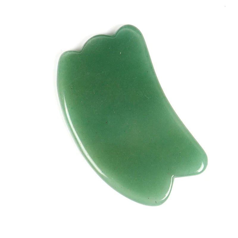 Jade Face Massager Natural Stone Gua Sha Tool Massage Head Neck Crystal Mineral Skin Care Beauty Appliances Health Scraper