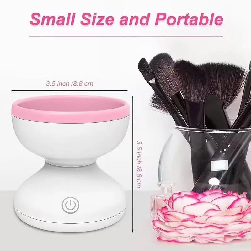 1PCS Portable USB Makeup Brush Cleaner Machine Silicone Electric Cosmetic Brush Clean Dryer Tool Automatic Wash Spinner Gadget