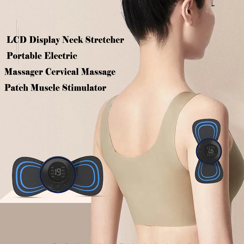 Electric Neck Massager 8 Modes 19 Levels Muscle Massager Beauty Health Portable Cervical Massage Relaxation Treatment Tool