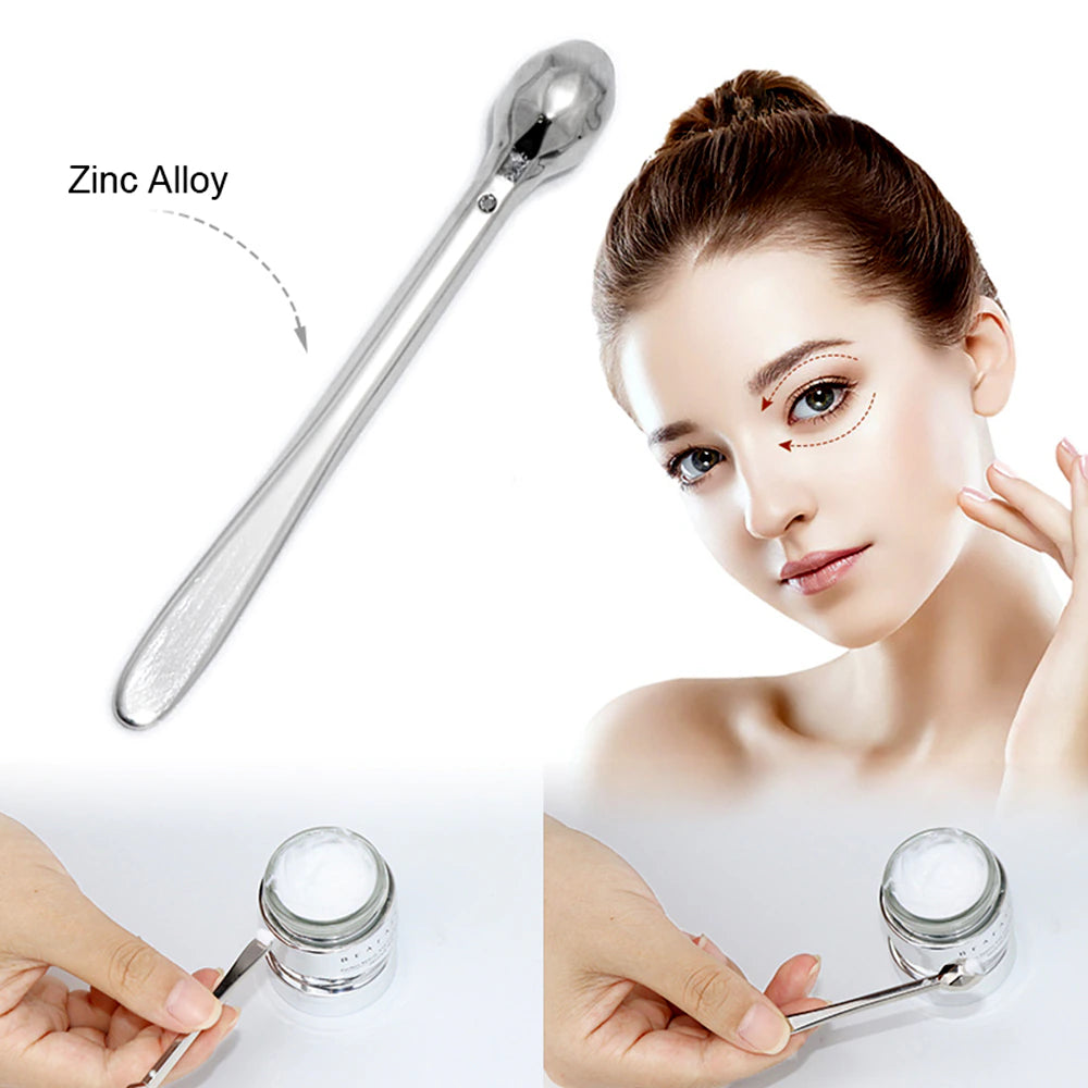 2PCS Eye Skincare Massager Cosmetic Makeup Spatula Spoon Facial Massage Stick Beauty Face Roller Double Chin Reducer Slim Tools