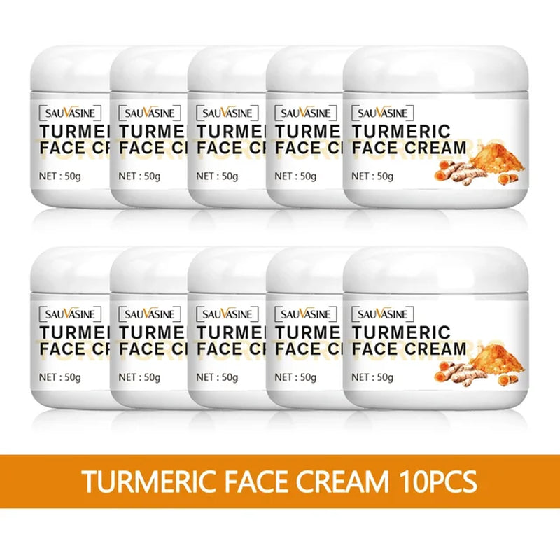 Turmeric Face Cream Acne Treatment Dark Spots Removal Moisturizing Brightening Whitening Cream for Dark Skin Care Beauty Health