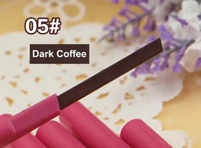 Waterproof Microblading Natural Black, Soft Coffee, Temperament Brown, Natural Grey, Dark Brown Eye Brow Eyeliner Eyebrow Pen Pencil Brush Makeup Tools Makeup