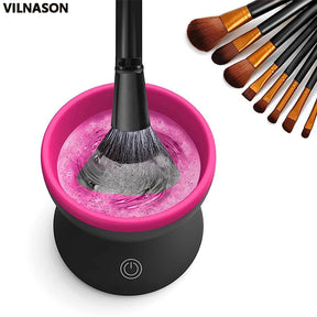 1PCS Portable USB Makeup Brush Cleaner Machine Silicone Electric Cosmetic Brush Clean Dryer Tool Automatic Wash Spinner Gadget