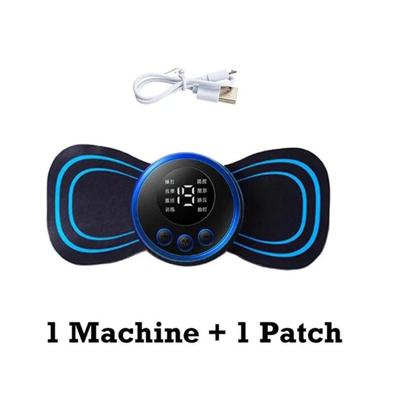 Electric Neck Massager 8 Modes 19 Levels Muscle Massager Beauty Health Portable Cervical Massage Relaxation Treatment Tool