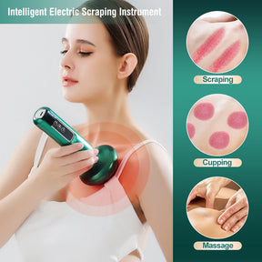 Rechargeable Vacuum Cupping Device Skin Scraping Massager Jars Heating Guasha Suction Cups Therapy Guasha Health Beauty